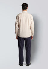 Clean Cut Copenhagen LUCA COTTON/LINEN SHIRT Skjorte L/S Light beige