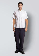 Clean Cut Copenhagen LUCA COTTON/LINEN S/S SHIRT Skjorte S/S Hvid