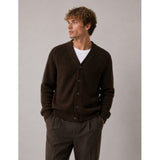 Clean Cut Copenhagen Ludvig cardigan Strik Mørkebrun Melange