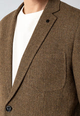 Clean Cut Copenhagen MARCELLO TWEED BLAZER Blazere Brun Melange