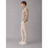 Clean Cut Copenhagen MARIO KNITTED ZIP CARDIGAN Strik Brindle beige