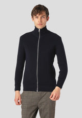 Clean Cut Copenhagen MARIO KNITTED ZIP CARDIGAN Strik Navy