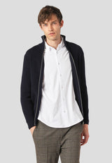 Clean Cut Copenhagen MARIO KNITTED ZIP CARDIGAN Strik Navy