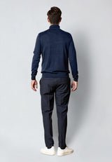 Clean Cut Copenhagen MERINO 1/2 ZIP JUMPER Strik Navy