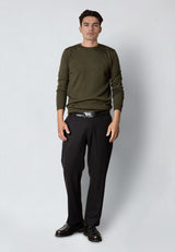 Clean Cut Copenhagen MERINO WOOL JUMPER Strik Army Melange
