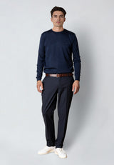 Clean Cut Copenhagen MERINO WOOL JUMPER Strik Navy