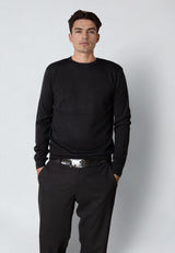 Clean Cut Copenhagen MERINO WOOL JUMPER Strik Sort