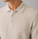 Clean Cut Copenhagen Mario polo knit Strik Ecru Melange