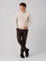 Clean Cut Copenhagen Mario polo knit Strik Ecru Melange