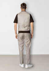Clean Cut Copenhagen Mateo waistcoat Veste Brown check melange