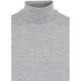 Clean Cut Copenhagen Merino Wool Roll neck Strik Lysegrå Mel