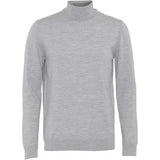 Clean Cut Copenhagen Merino Wool Roll neck Strik Lysegrå Mel