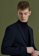 Clean Cut Copenhagen Merino Wool Roll neck Strik Navy