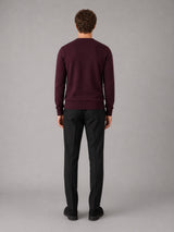 Clean Cut Copenhagen Merino crewneck knit Strik Huckleberry melange