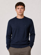 Clean Cut Copenhagen Merino crewneck knit Strik Navy