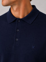 Clean Cut Copenhagen Merino polo knit Strik Navy