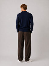 Clean Cut Copenhagen Merino polo knit Strik Navy