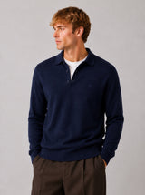 Clean Cut Copenhagen Merino polo knit Strik Navy