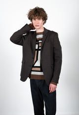 Clean Cut Copenhagen Milano jersey stretch blazer Blazere Brun Melange