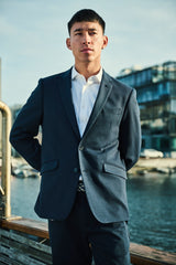 Clean Cut Copenhagen Milano jersey stretch blazer Blazere Navy
