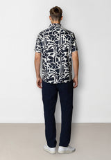 Clean Cut Copenhagen NOAH SHIRT Skjorte S/S Navy/Ecru