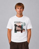 Clean Cut Copenhagen Nyhavn collage organic t-shirt T-shirts S/S Hvid