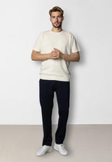 Clean Cut Copenhagen OWEN KNITTED T-SHIRT T-shirts S/S Ecru