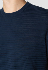 Clean Cut Copenhagen OWEN KNITTED T-SHIRT T-shirts S/S Navy