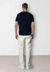 Clean Cut Copenhagen OWEN KNITTED T-SHIRT T-shirts S/S Navy