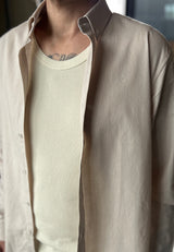 Clean Cut Copenhagen OXFORD STRETCH SHIRT Skjorte L/S Sand Melange