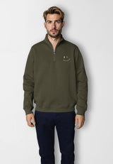 Clean Cut Copenhagen PATRICK ZIP SWEATSHIRT Sweatshirts Army