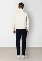Clean Cut Copenhagen PATRICK ZIP SWEATSHIRT Sweatshirts Ecru