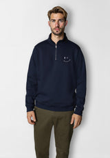 Clean Cut Copenhagen PATRICK ZIP SWEATSHIRT Sweatshirts Navy