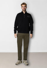Clean Cut Copenhagen PATRICK ZIP SWEATSHIRT Sweatshirts Sort