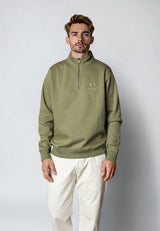 Clean Cut Copenhagen PATRICK ZIP SWEATSHIRT Sweatshirts Støvet Grøn