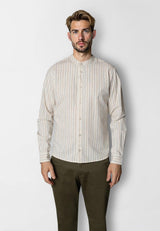 Clean Cut Copenhagen RAN LINEN SHIRT Skjorte L/S Light beige striped