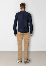Clean Cut Copenhagen RAN LINEN SHIRT Skjorte L/S Navy striped