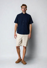 Clean Cut Copenhagen RAN LINEN SHORTS Shorts Light beige striped