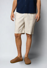 Clean Cut Copenhagen RAN LINEN SHORTS Shorts Light beige striped