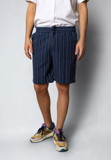 Clean Cut Copenhagen RAN LINEN SHORTS Shorts Navy striped