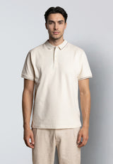 Clean Cut Copenhagen RAPHAEL STRETCH POLO Polos Ecru