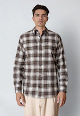 Clean Cut Copenhagen REMY CHECKED SHIRT Skjorte L/S Shitake/Navy