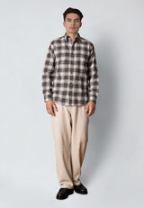 Clean Cut Copenhagen REMY CHECKED SHIRT Skjorte L/S Shitake/Navy