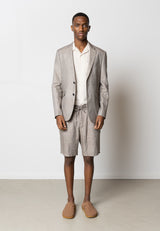 Clean Cut Copenhagen ROMAN LINEN BLAZER Blazere Khaki Melange