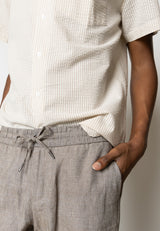 Clean Cut Copenhagen ROMAN LINEN SHORTS Shorts Khaki Melange