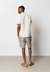 Clean Cut Copenhagen ROMAN LINEN SHORTS Shorts Khaki Melange