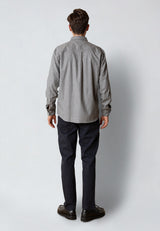 Clean Cut Copenhagen RUSSEL FLANNEL SHIRT Skjorte L/S Mørkegrå Melange