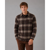 Clean Cut Copenhagen Richard checked overshirt Overshirts Dark brown/Brindle beige
