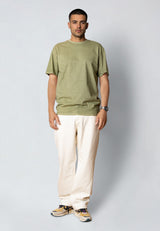 Fat Moose TAYLOR COTTON T-SHIRT T-shirts S/S Støvet Grøn