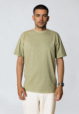 Fat Moose TAYLOR COTTON T-SHIRT T-shirts S/S Støvet Grøn